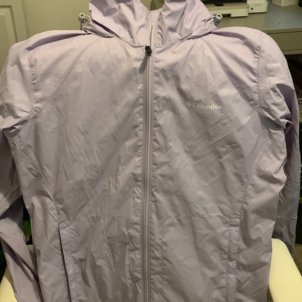 Purple / lilac Columbia rain jacket